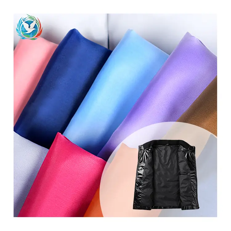 Échantillon gratuit 500 couleurs léger polyester 210T doublure taffetas tissu pour doublure de sac de vêtements