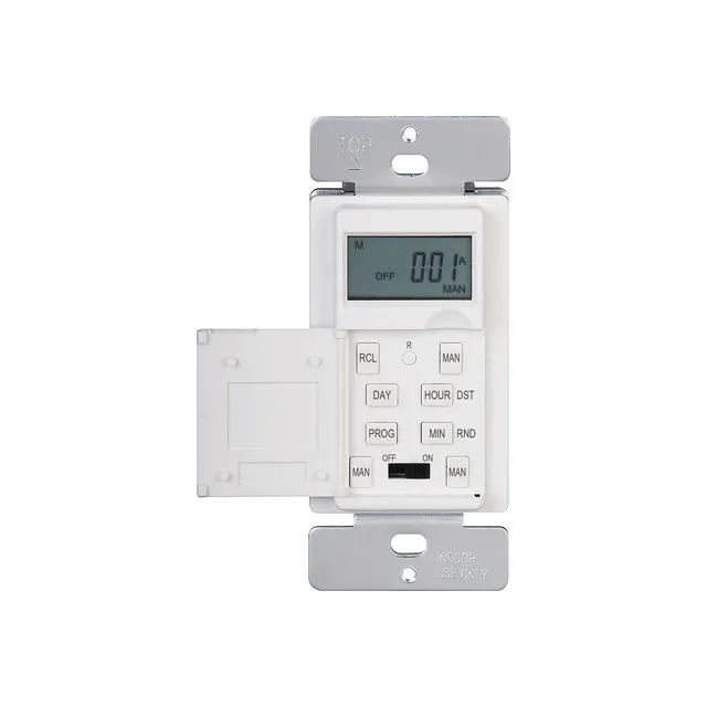 UL approval 7 day Heavy Duty Digital in wall timer single pole relay control with neatural 120V 60HZ