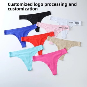 Tanga de Cintura Baja para Mujer, Marca YCH, Diseño Sólido para Uso Diario, con Logotipo Personalizado en la Cintura, Secado Rápido, Sin Costuras - Product Image 2