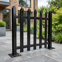 Clôtures de jardin verticales modernes en acier galvanisé de style européen de luxe, clôtures de sécurité extérieures personnalisées pour la vie privée résidentielle