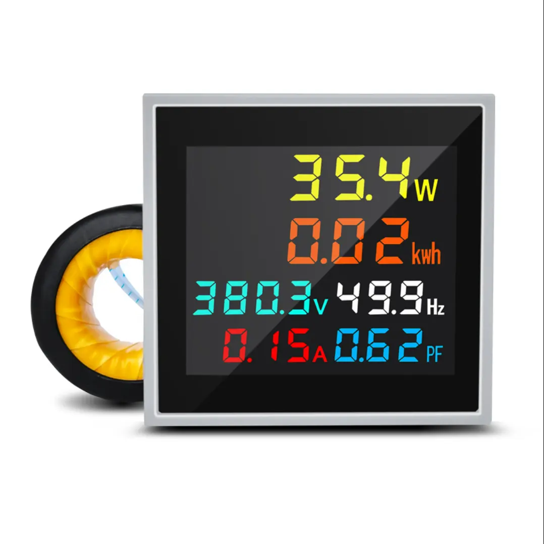 D48-2058 6 in1 Intelligent Power Monitor Mini Electronic Watt-Hour Meter Voltage Current Power Display Frequency Meter