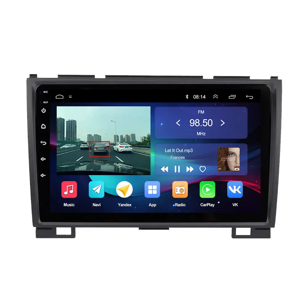 Android 12 Double Din 1 16GB 9 ''カーラジオオートラジオカープレイAndroid Auto GPS WIFI BT RDS For Honda CRV 2007 - 2011