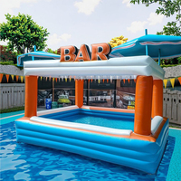 Bar flottant personnalisable pour piscine, cabane avec sièges, fête en usine, gonflable pour usage résidentiel ou scolaire