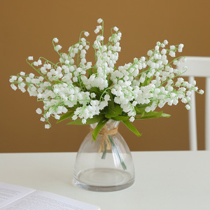 Flores Artificiales Ruilisi Lirio del Valle de 36 cm, Blancas, Decoración para el Hogar, Accesorios para Bodas - Product Image 3