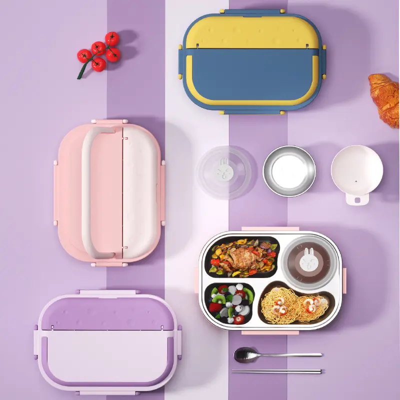 Stainless Steel Insulation Lunch Box Office Worker Food Container Compartment Lunch Box Children Adults Vacuum Insulation Lunch