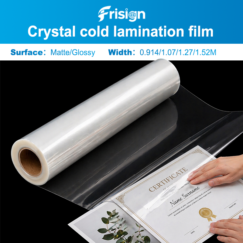 Crystal Clear Cold Lamination Film Self-Adhesive Transparent Laminate Sheet Roll for Photo Poster Paper Protection