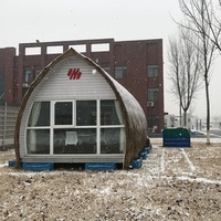 Maisons préfabriquées en acier de conception AH-FC5071 moderne hangar maison de camping en plein air