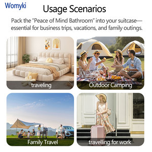 Doccetta da Viaggio Pressurizzata con Filtro per Addolcare l'Acqua Dura, Design Leggero e Compatto, Anti-Perdita per Facile Conservazione in Borsa - Product Image 4