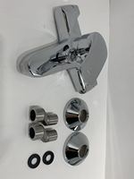 Échantillon Gratuit : Robinet Mural Chromé Chaud/Froid pour Salle de Bain, Mitigeur de Baignoire pour Ensemble de Douche