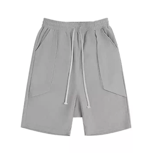 Pantalones Cortos Bermuda Casuales de 3/4 para Hombre, Logotipo Frontal Personalizado, Cintura Elástica, Tejido de Lana Transpirable - Product Image 5