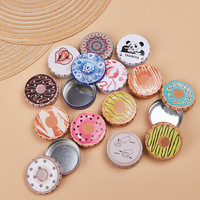 Boîte en métal colorée avec couvercle à clic-clac, mini boîte portable en métal imprimée de dessins animés, pour bonbons à la menthe, pilules, soins de santé, conteneur de rangement