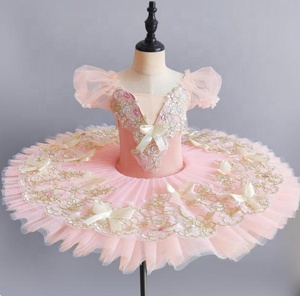 Robe de ballerine tutu bleue pour filles, tenue de scène pour <span class=keywords><strong>danseuses</strong></span>, costumes de ballet pour enfants - Product Image 4