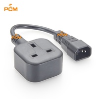 Câble d'extension d'alimentation avec prise mâle IEC C14 vers prise femelle à 3 broches UK BS1363 10A/250V pour PDU, PSU, UPS, armoire rack