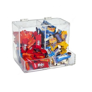 Plastic Bin Candy Divider Bin Clear Acrylic Plastic Candy Bar Containers