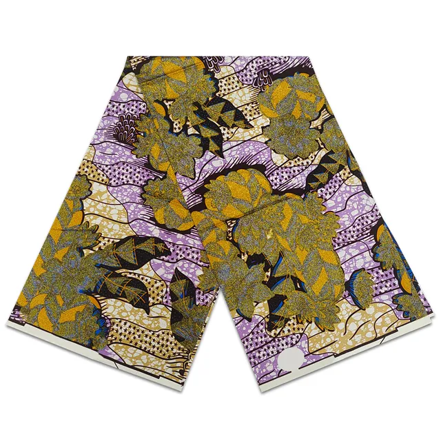 Haute qualité 100% coton tissus africain pagne Ankara tissu africain véritable Satin cire impression 6 Yards pour les femmes couture vêtement