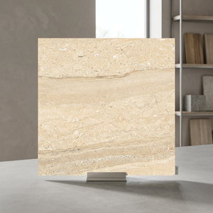 Azulejos de Porcelana Brillante Dyna Marfil de 600x600 mm, Aspecto de Mármol Beige, para Pisos Interiores de Lujo - Product Image 4