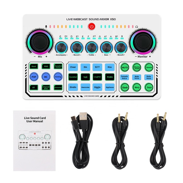 Xtuga XG50 PCI Mobile Singing Live Stream Broadcast PC Studio Recording Soundcard Noise Reduction 2 Channels for 5.0