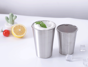 Gobelet à eau et à bière portable pour le camping en plein air, en acier inoxydable argenté, avec logo personnalisé, multi-capacités - Product Image 1