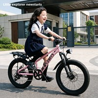 Sepeda Gunung Anak Little Explorer untuk Anak Laki-laki dan Perempuan Usia 8-15 Tahun, 7 Percepatan, Rem Cakram Depan/Belakang, Rangka Baja Karbon Tinggi