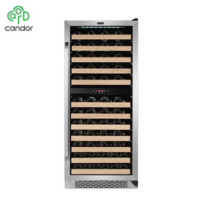 Para Candor Fábrica de aço inoxidável do fabricante do vinho Cooler 92-Bottle Dual Zone Built-in Compressor <span class=keywords><strong>Wine</strong></span> Fridge Household - Product Image 4