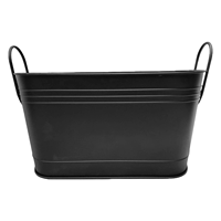 Support de rangement portable en fer forgé noir avec poignée pour allumettes/bois de chauffage/bois, utilisation intérieure ou extérieure