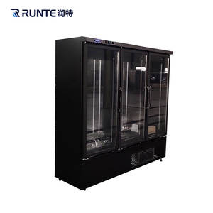 <span class=keywords><strong>Vitrina</strong></span> refrigerada con iluminación LED de vidrio <span class=keywords><strong>vertical</strong></span> de 3 puertas Refrigerada por aire de una sola temperatura para tiendas minoristas - Product Image 4