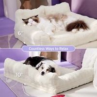 Luxe Moelleux Super Doux Chaton Maison Chat Nid Articles Pour Animaux Lit Canapé Meubles Chiens Chats Panier Chenil Maison Chat Produits