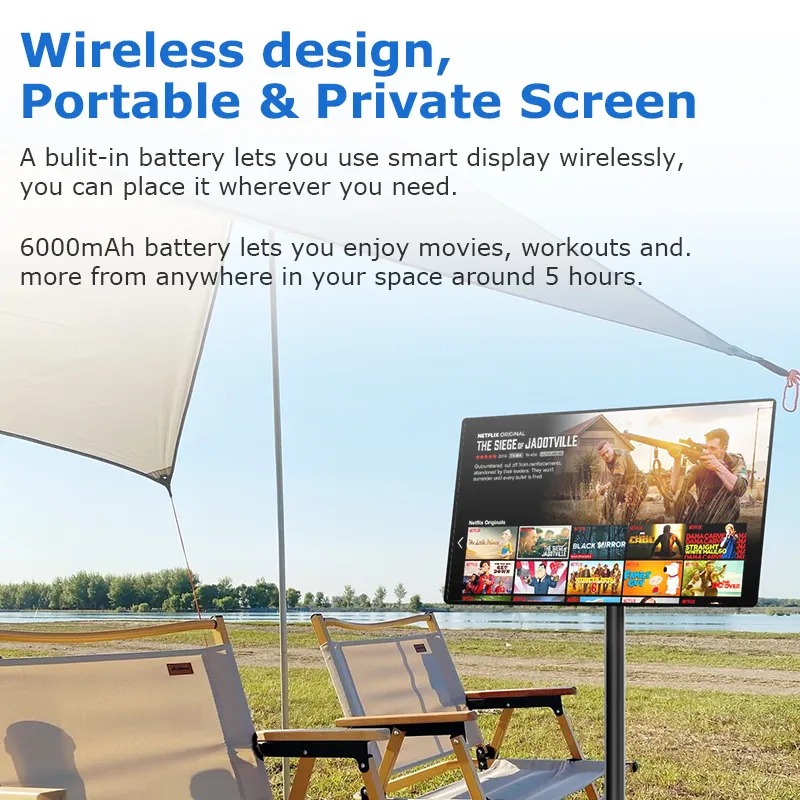 Fabrika 21.5 inç standı ekran Ips ekran Os 10 akıllı dokunmatik ekran akıllı televizyon Usb Wifi byme tv standbyme