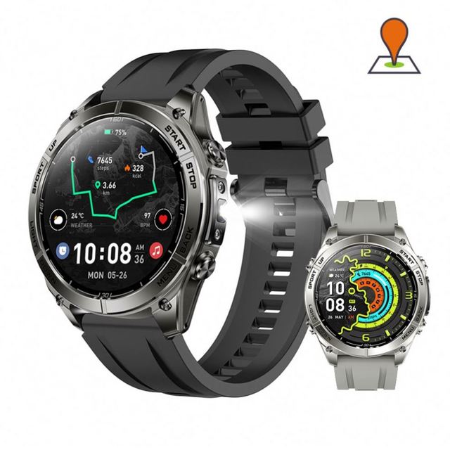 hot PathFinder GPS Smartwatch 50M Waterproof 1.43Inch AMOLED Barometer Altitude Men Outdoor Sports Smart Watch 2026