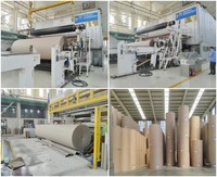 Machine de fabrication de papier crêpe ondulé en carton Machine à pâte à papier pour déchets Machines de moulage de papier revêtement kraft en vente