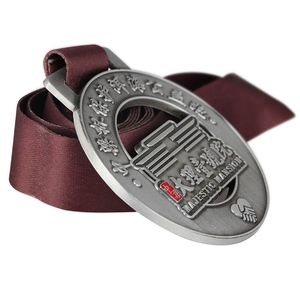 Custom Medal Factory Custom Hollow Round Public Welfare Medal Antique Silver for <strong>Charity</strong> Event Souvenir <strong>Gift</strong> - Product Image 6