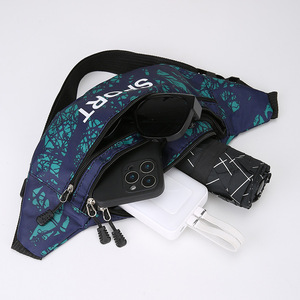 Men's Sport Waist Bag Nylon Crossbody Outdoor Portable <b>Chest</b> Bag Large Capacity Letter Pattern Blue Red Black Green - Product Image 4