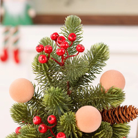 Árbol de Navidad Artificial Miniatura Pre-Decorado, Venta Directa de Fábrica, Decoración de Plástico para Mesa o Escritorio, Interior