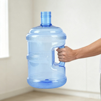 Bouteille d'eau en plastique de grande capacité 3,5 gallons avec poignée de transport durable, bidon d'eau vide pour la maison et le bureau