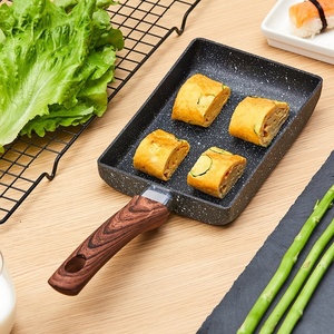 Sartén Tamagoyaki de rectángulo profundo pequeño antiadherente de tamaño pequeño de aluminio superventas con mango ergonómico - Product Image 1