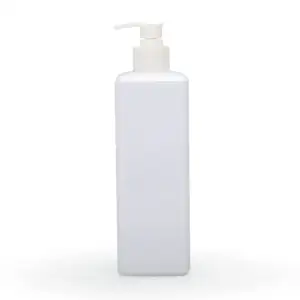 厂家批发白色哑光化妆品塑料包装瓶洗发水乳液泵瓶500mlPET大容量方瓶