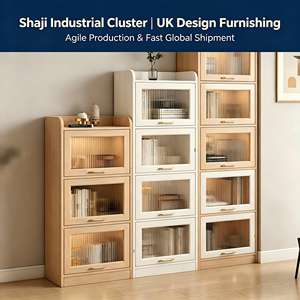 Multilayer <strong>Wooden</strong> Modern Dustproof Bookshelf Open Storage Display Rack Standing <strong>Bookcase</strong> School Hotel Home Office Furniture - Product Image 1