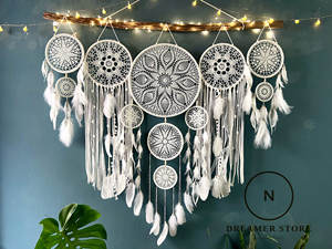 Tenture murale attrape-rêves, décorer la tête de lit, décoration de chambre attrape-rêves, cadeaux de Noël, cadeaux boho - Product Image 3