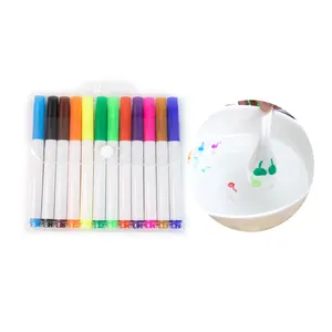 Sihirli yüzen İşaretleyiciler sanat boyama oyuncaklar 12 renkler çocuklar için toksik olmayan sihirli kalemler DIY su Graffiti oyuncak