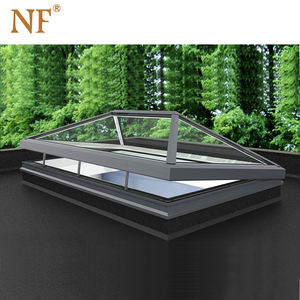 หลังคาเปิดโล่งดีไซน์ทันสมัยพร้อมกรอบอลูมิเนียมอัลลอยด์ ระบบเปิดอัตโนมัติแบบพีระมิด โดย Glazing <span class=keywords><strong>Vision</strong></span> - Product Image 5