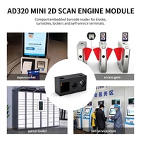 Escáner de Códigos de Barras AD320 Compacto 2g 1D 2D, Motor de Escaneo CMOS de Alta Velocidad, Decodificación TTL-232, Interfaz USB, para Kioscos de Autoservicio y Control de Acceso