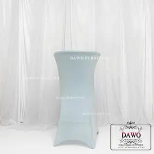 Nuevo estilo portátil Blanco alto redondo cóctel plegable mesas de bar de plástico