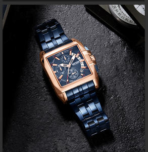 Montre pour hommes Montre-bracelet chronographe multifonctionnelle élégante avec bracelet en acier inoxydable Montre pour hommes d'affaires à quartz - Product Image 4