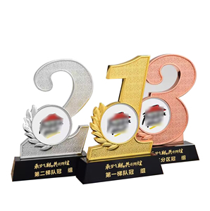कस्टम स्पोर्ट्स 1 2 3 स्थान प्रथम द्वितीय तृतीय पुरस्कार पदक और ट्रॉफी पट्टिका - Product Image 2