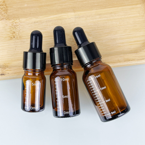 5ml 10ml 20ml <b>30ml</b> 50ml 100ml amber essential oil glass dropper <b>bottles</b> with orifice reducer euro dropper and tamper evident ca - Product Image 2