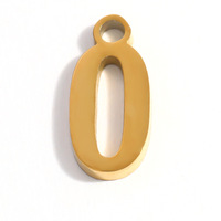 SUMMLY - Colgantes de Números del 0 al 9 en Acero Inoxidable al por Mayor, Personalizados, Chapados en Oro de 18K y Plata, Dijes de Dígitos DIY, Joyería de Moda