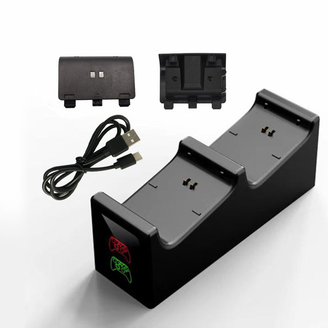 Controller Charger Station with 2 Packs 800mAh Rechargeable Battery Packs for Xbox Series X/One Xbox Charging Dock