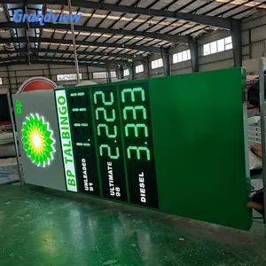Petrol station equipment outdoor waterproof led gas station sign advertising totem pylon