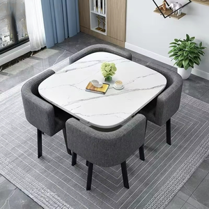 Runwood Modern Rectangle <strong>Wooden</strong> <strong>Table</strong> <strong>Top</strong> 4 Seater Dining <strong>Table</strong> Set <strong>for</strong> Home Furniture Kitchen Restaurant Cafe Luxury Dining - Product Image 3
