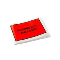Enveloppes pour listes de colisage, documents inclus, enveloppe rouge pleine face auto-adhésive pour étiquettes d'expédition e-commerce transfrontalier